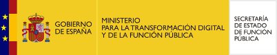 Logotipo Gobierno de España. Ministerio para la transformación digital y de la función pública